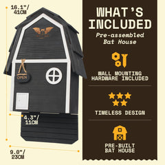 WildYard angled roof and venting, keeps bat house dry and breathable