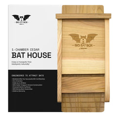 WildYard BIGBATBOX front view showing cedar housing and secure entry benefiting bat shelter