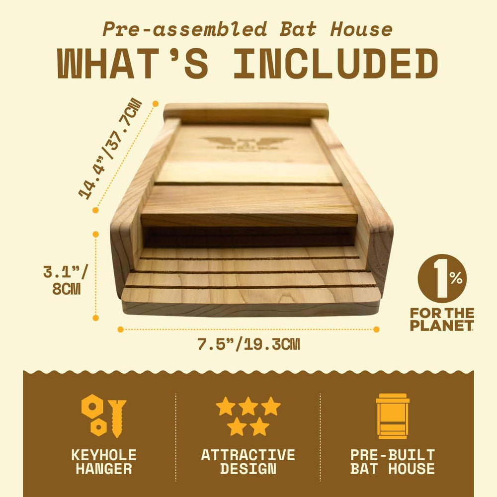 WildYard BIGBATBOX beside ruler to show scale and help plan mounting location