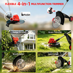 WILIBUT straight metal blade detail for dense weed pruning and robust performance benefit