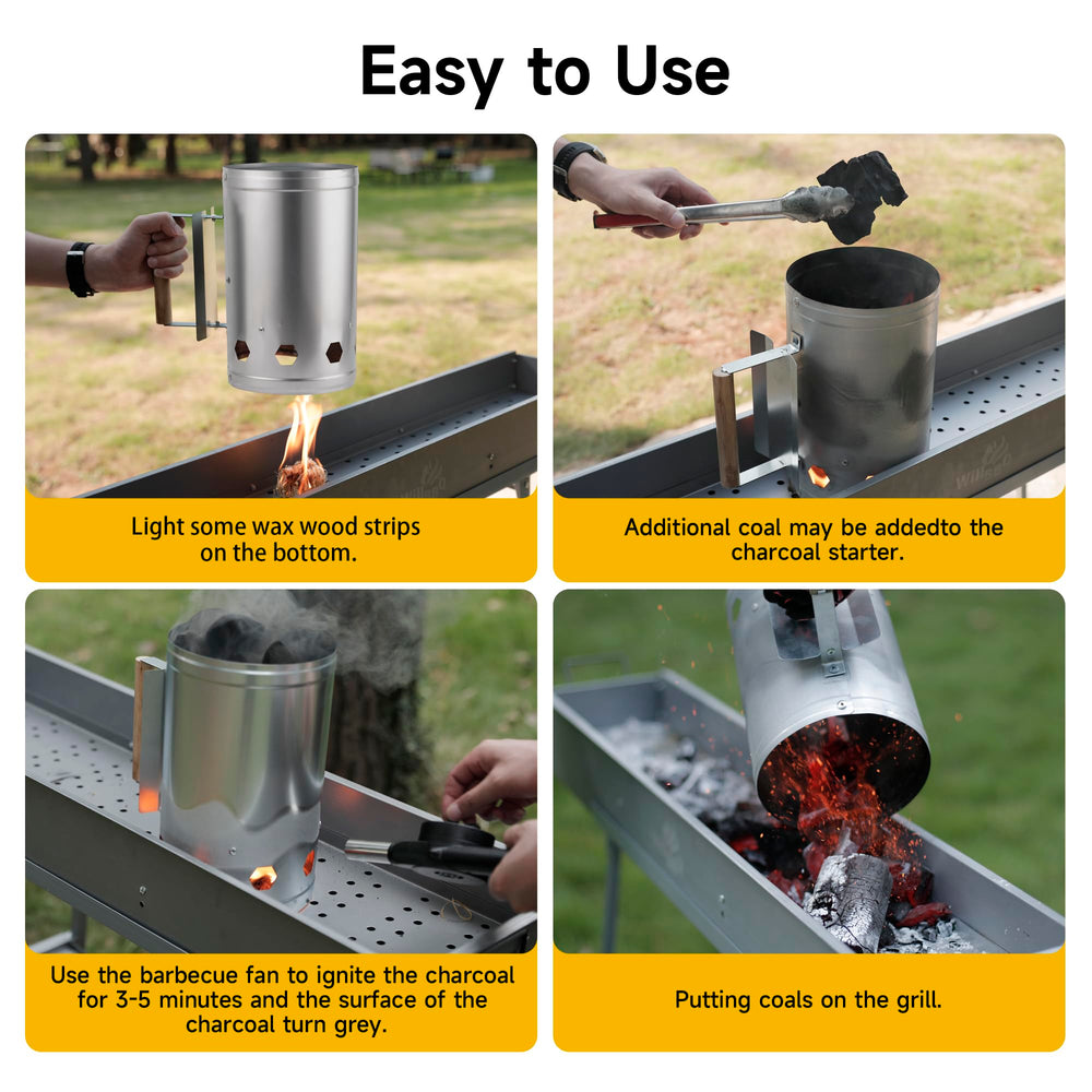 WILLBBQ air blower close-up demonstrating increased airflow to reach cooking temperature faster