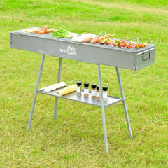 WILLBBQ plated steel grates close-up showing durable cooking surface