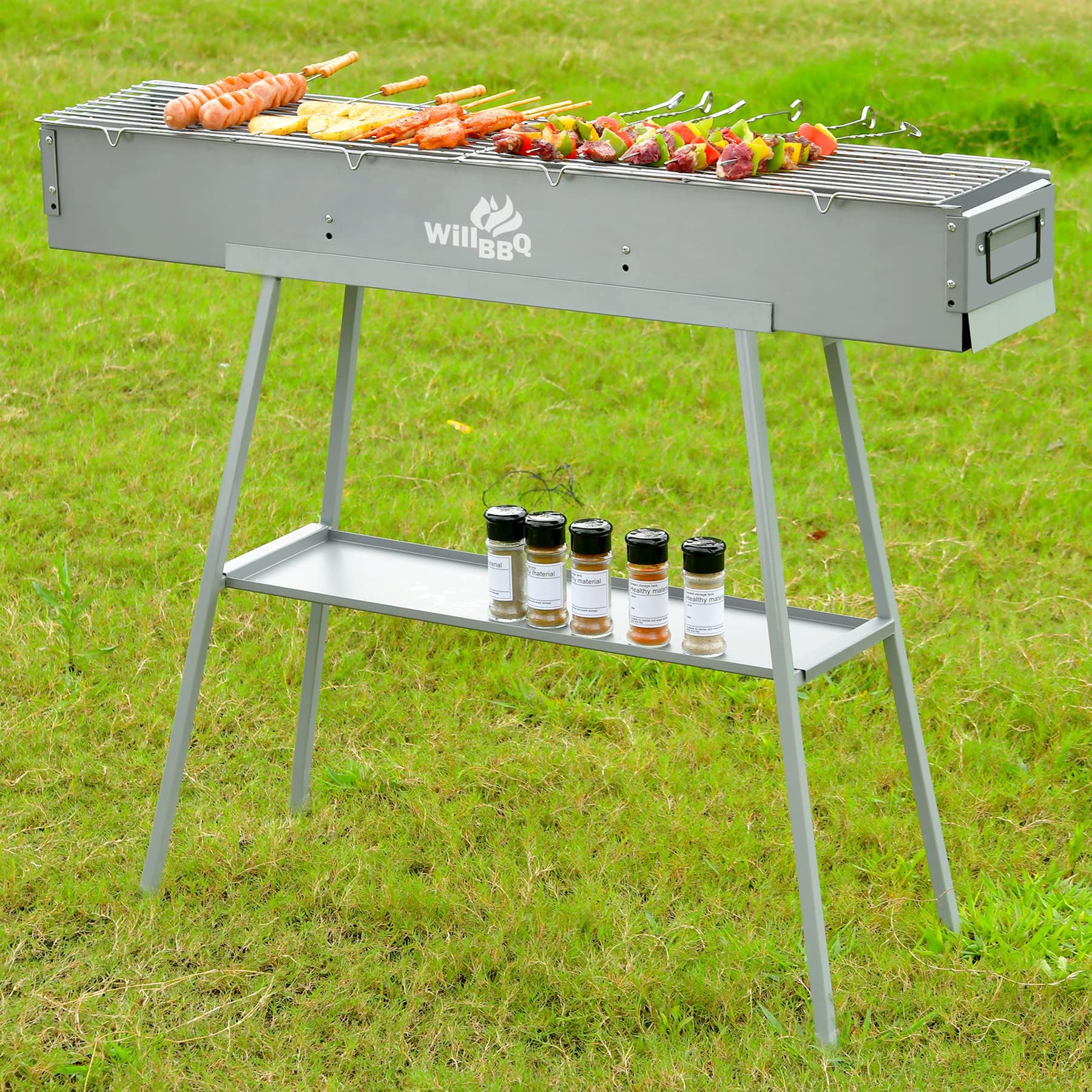WILLBBQ close-up of dual vents showing airflow control benefit: faster ignition