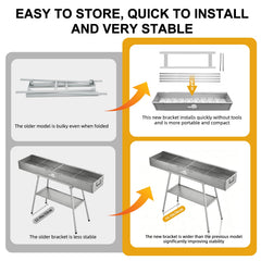 WILLBBQ dual air vents detail illustrating faster ignition control