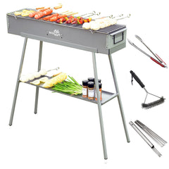 WILLBBQ front view assembled showing compact grill and portability benefit