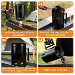 WILLBBQ wooden handle and heat shield detail for safe, comfortable handling benefit