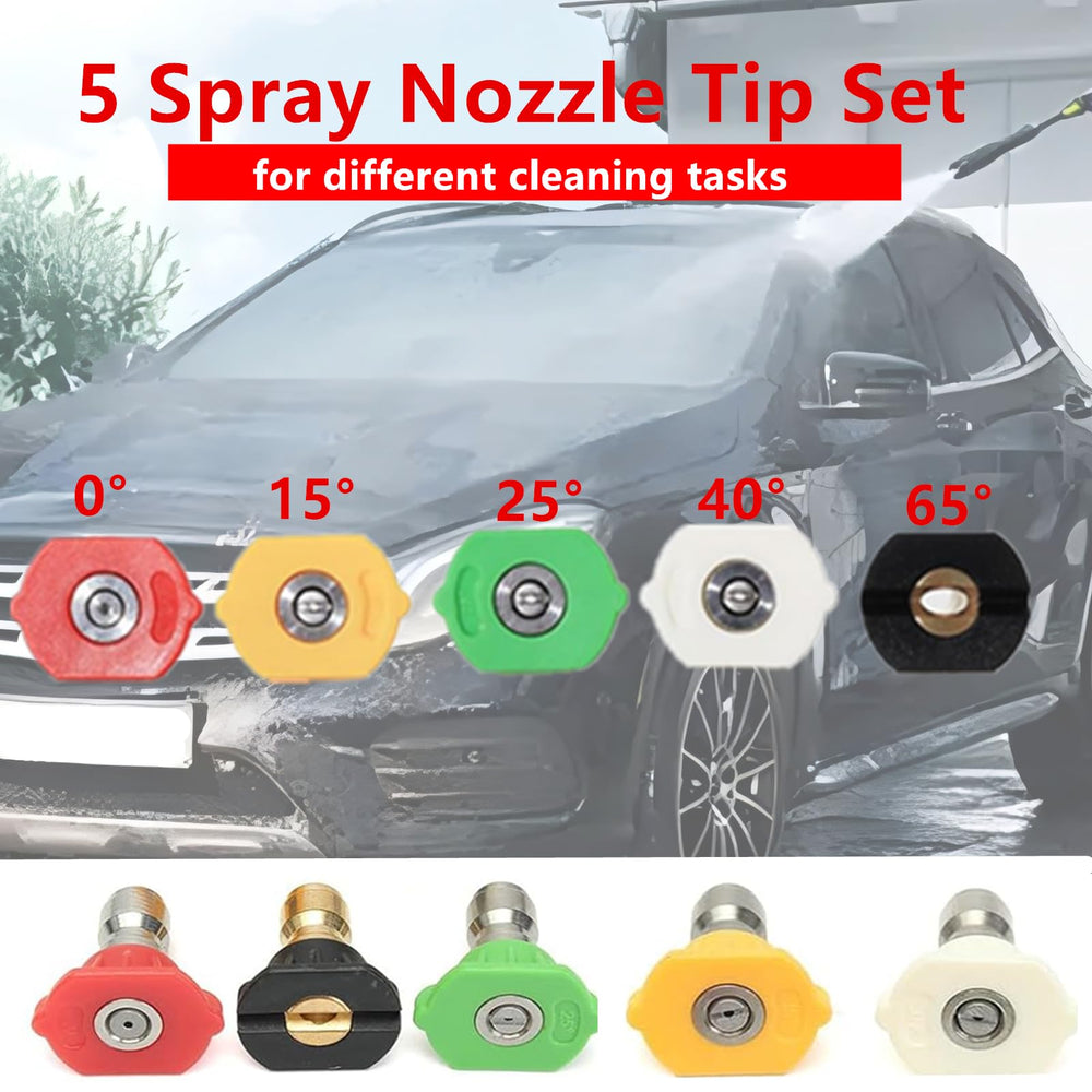 Willbebest five nozzle tips array for adjustable spray patterns and cleaning versatility