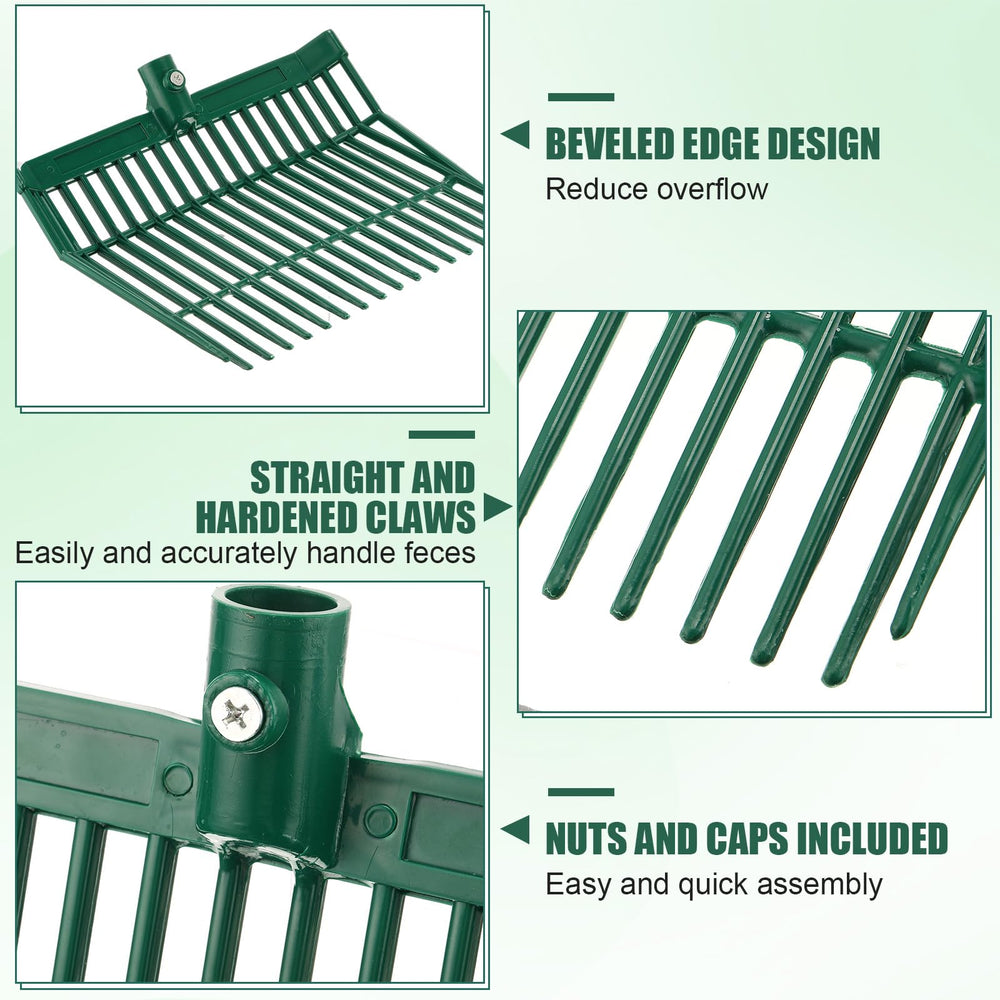 WILLBOND mounted fork head in a stall demonstrating efficient manure removal