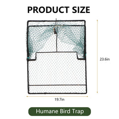 WillMesh close-up of internal funnel guiding birds in for safer containment