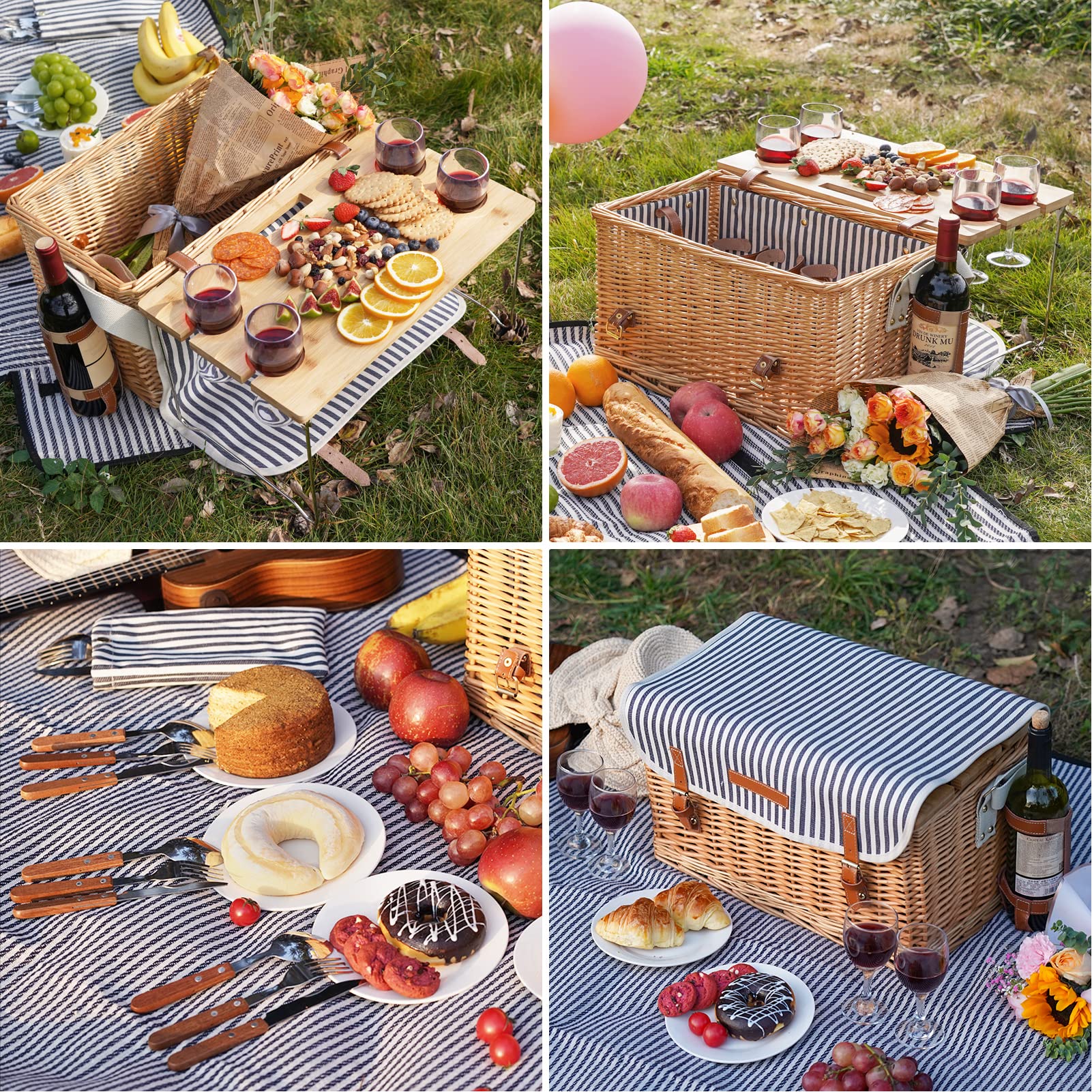 WILLOW WEAVE picnic blanket waterproof backing close-up keeps ground moisture away benefit dryness