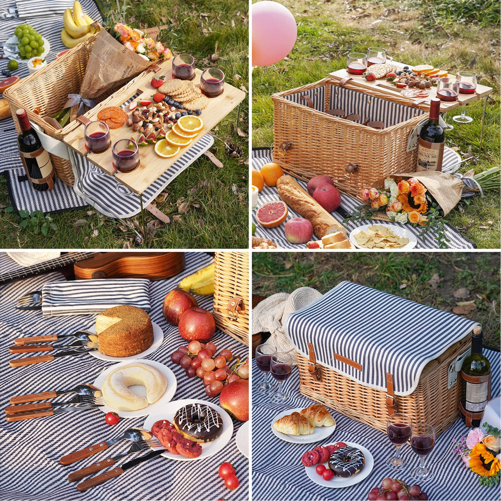 WILLOW WEAVE picnic blanket waterproof backing close-up keeps ground moisture away benefit dryness