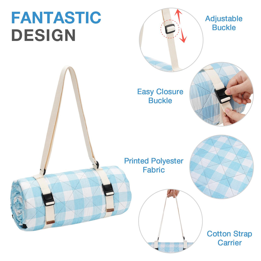 WILLOW WEAVE folded with adjustable strap for easy carry and hands-free transport