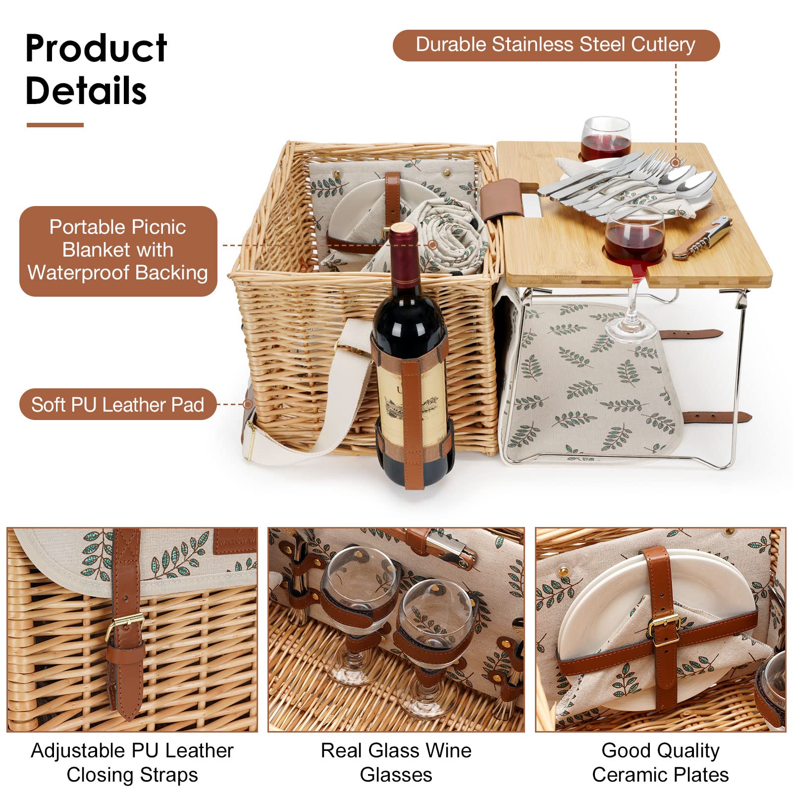 WILLOW WEAVE real glass wine glasses and stainless cutlery displayed, elegant dining