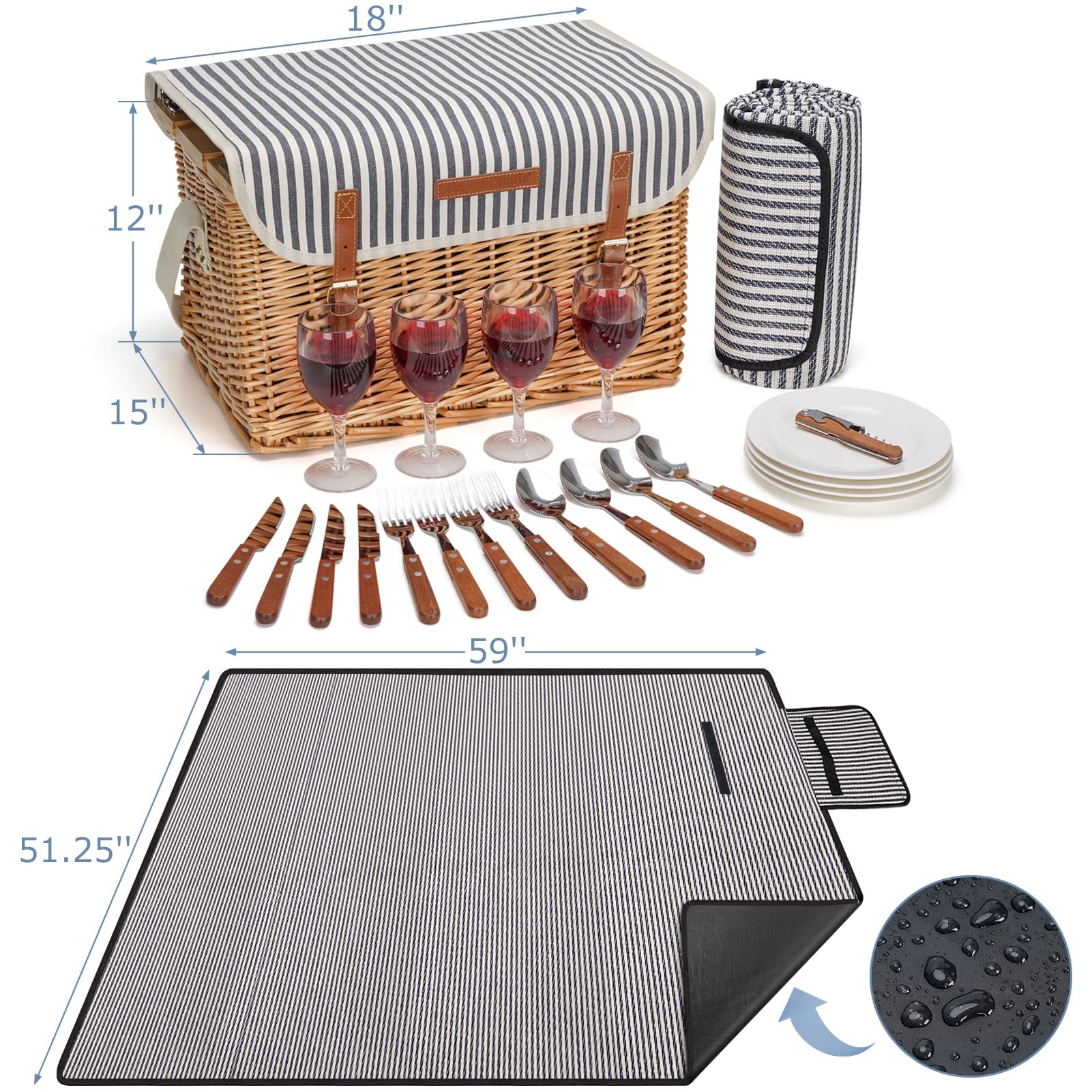 WILLOW WEAVE basket next to fruit showing scale and capacity benefit size clarity