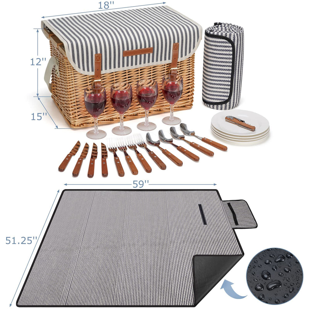 WILLOW WEAVE basket next to fruit showing scale and capacity benefit size clarity