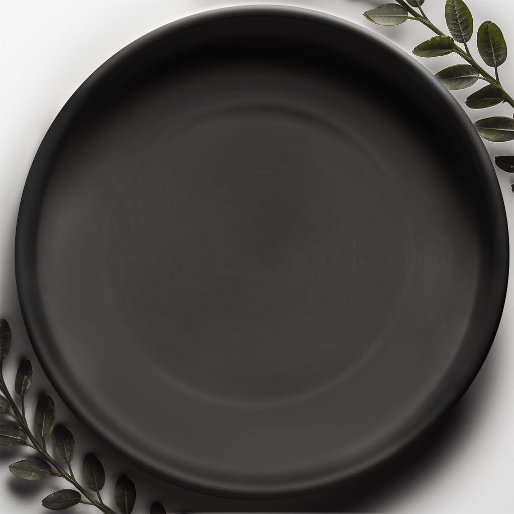 Willowy ceramic saucer front view showing clean finish and edge protection