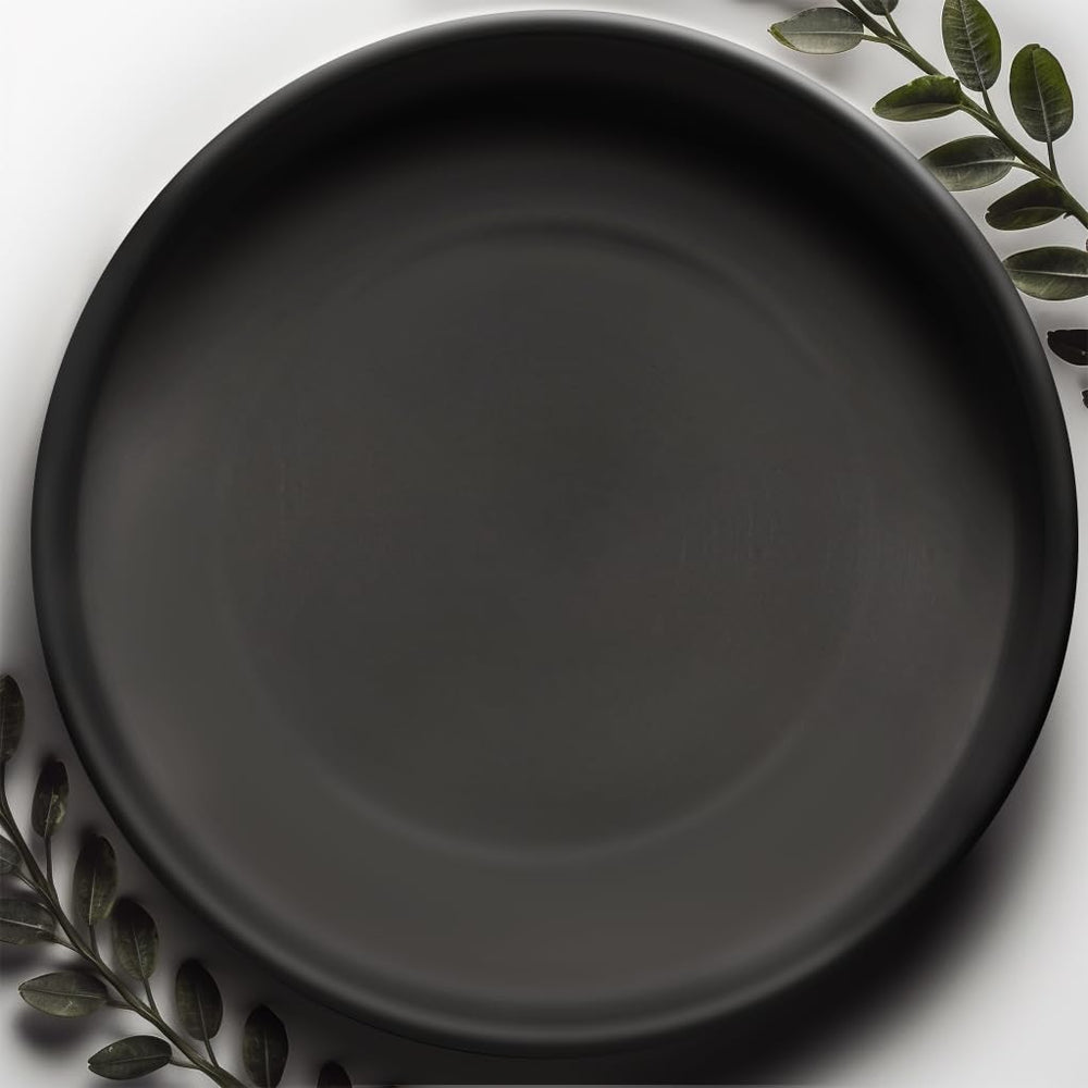 Willowy ceramic saucer front view showing clean finish and edge protection