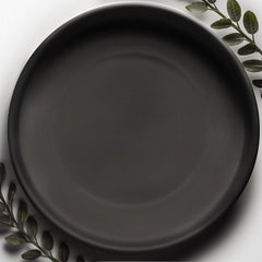 Willowy ceramic saucer front view showing clean finish and edge protection