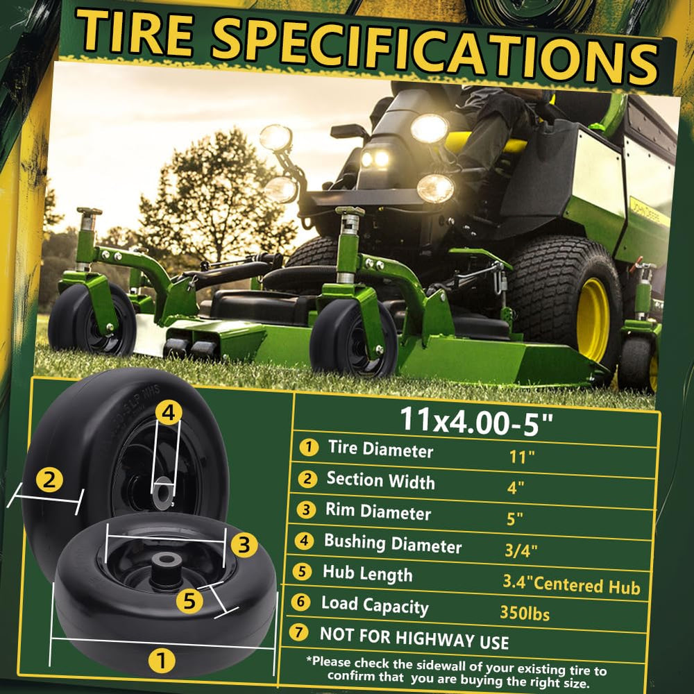 Wiltire close-up of tread pattern demonstrating turf-friendly traction