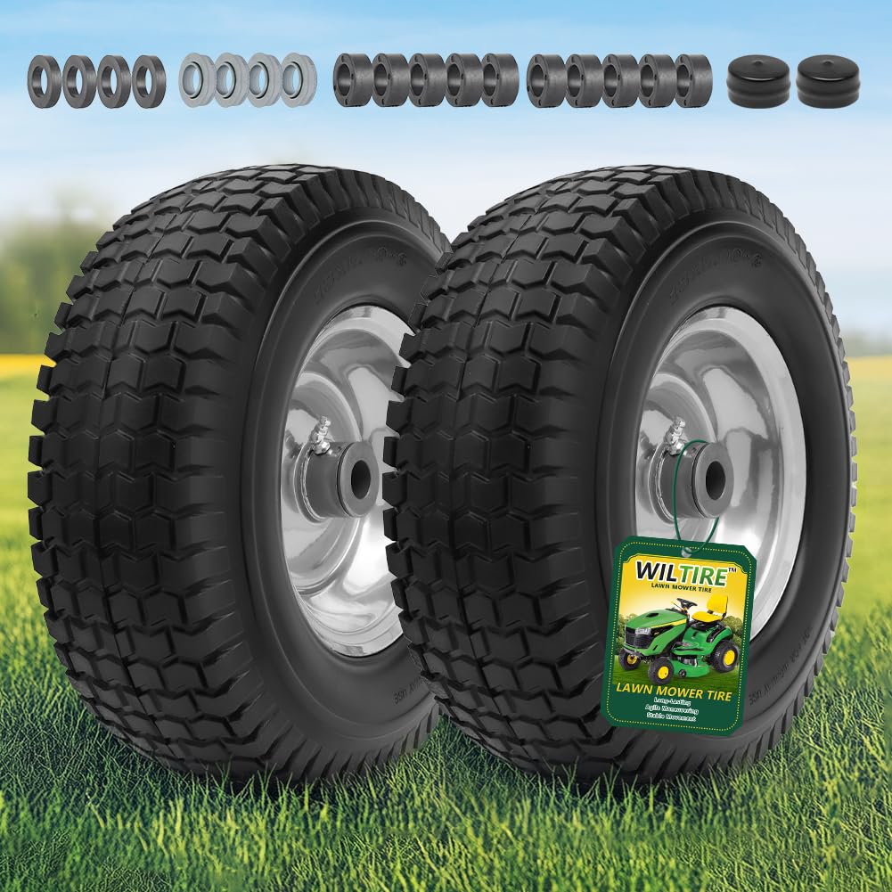 Wiltire close-up of tread pattern demonstrating turf-friendly traction benefit