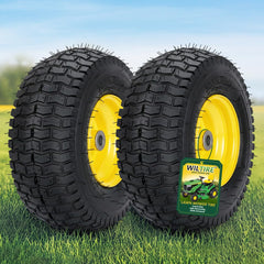 Wiltire front view of packaged 13x5.00-6 assembly showing ready-to-install convenience