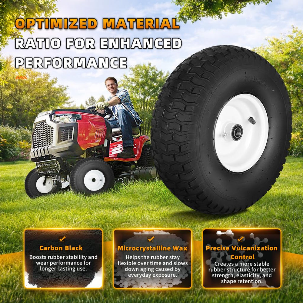 Wiltire mounted on riding mower showing improved steering comfort