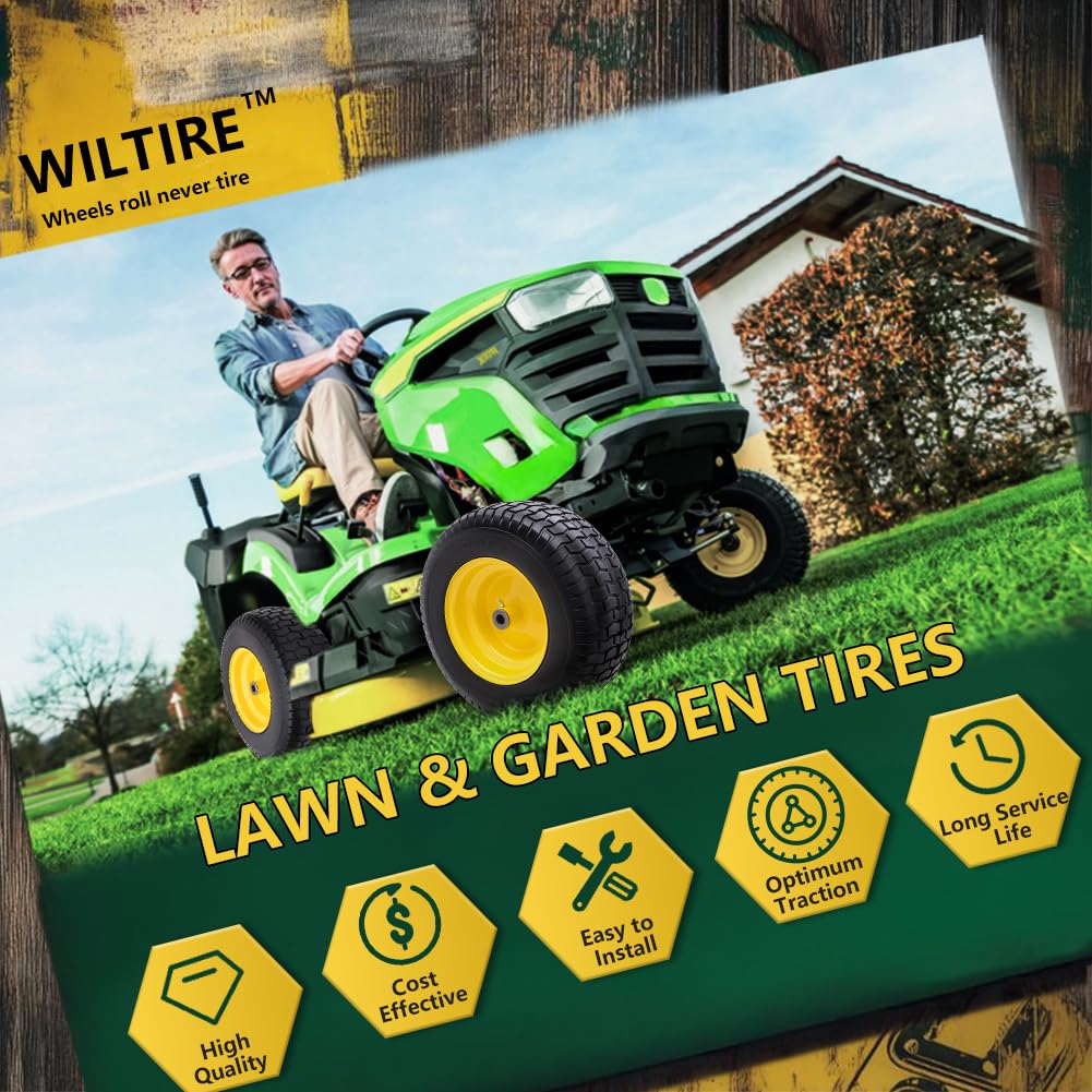 Wiltire wheel installed on a garden cart demonstrating practical use