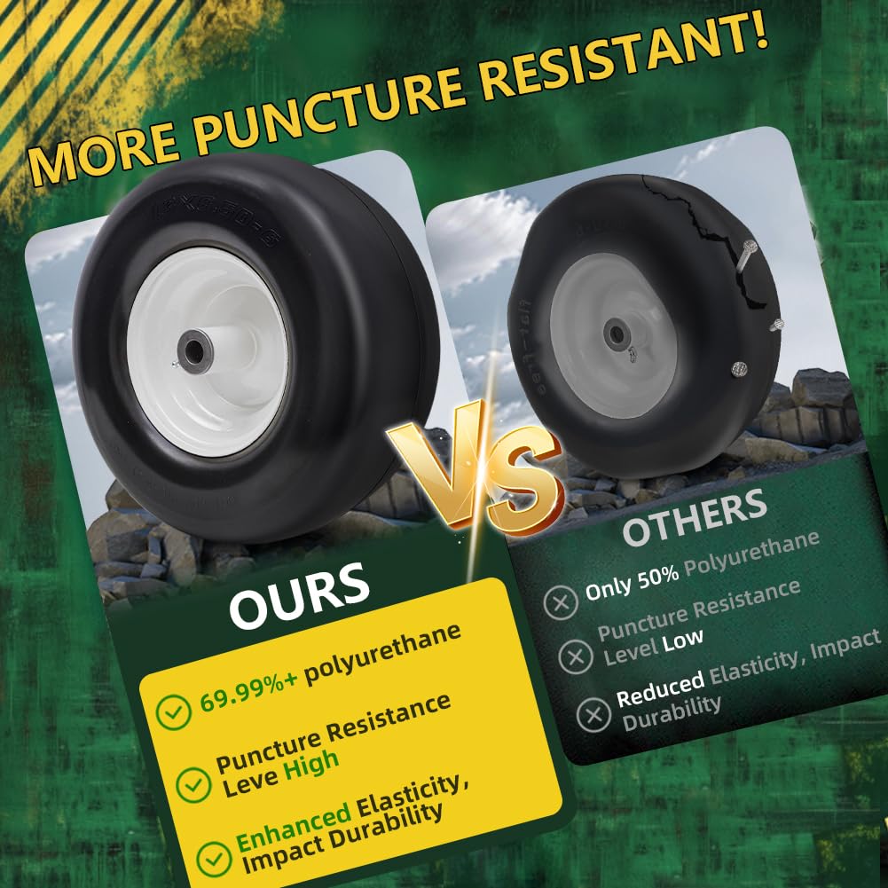 Wiltire in-use on grass illustrating puncture-proof reliability