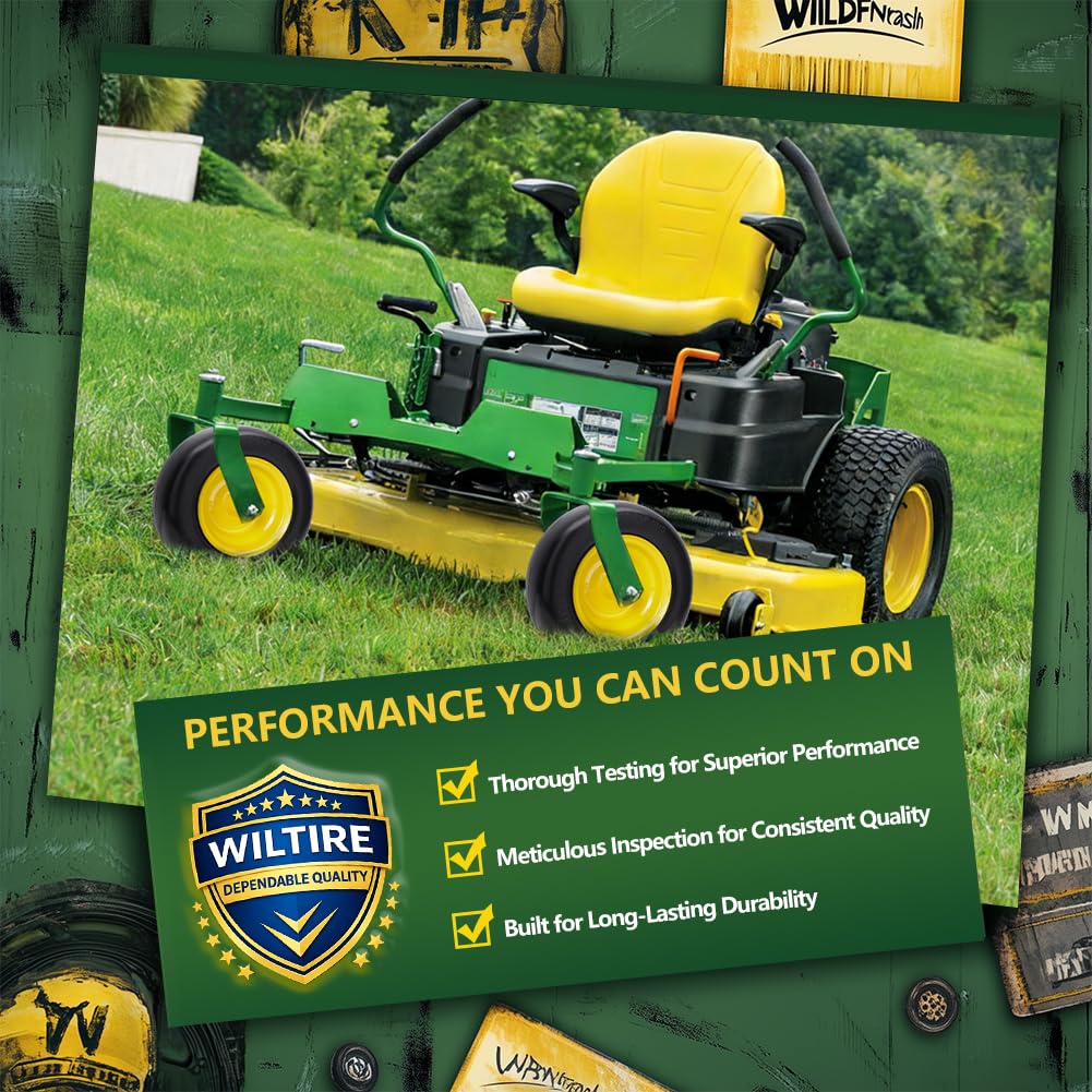 Wiltire in yard mowing setting showing turf-friendly performance benefit