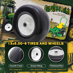 Wiltire side profile mounted on mower demonstrating fit and stability