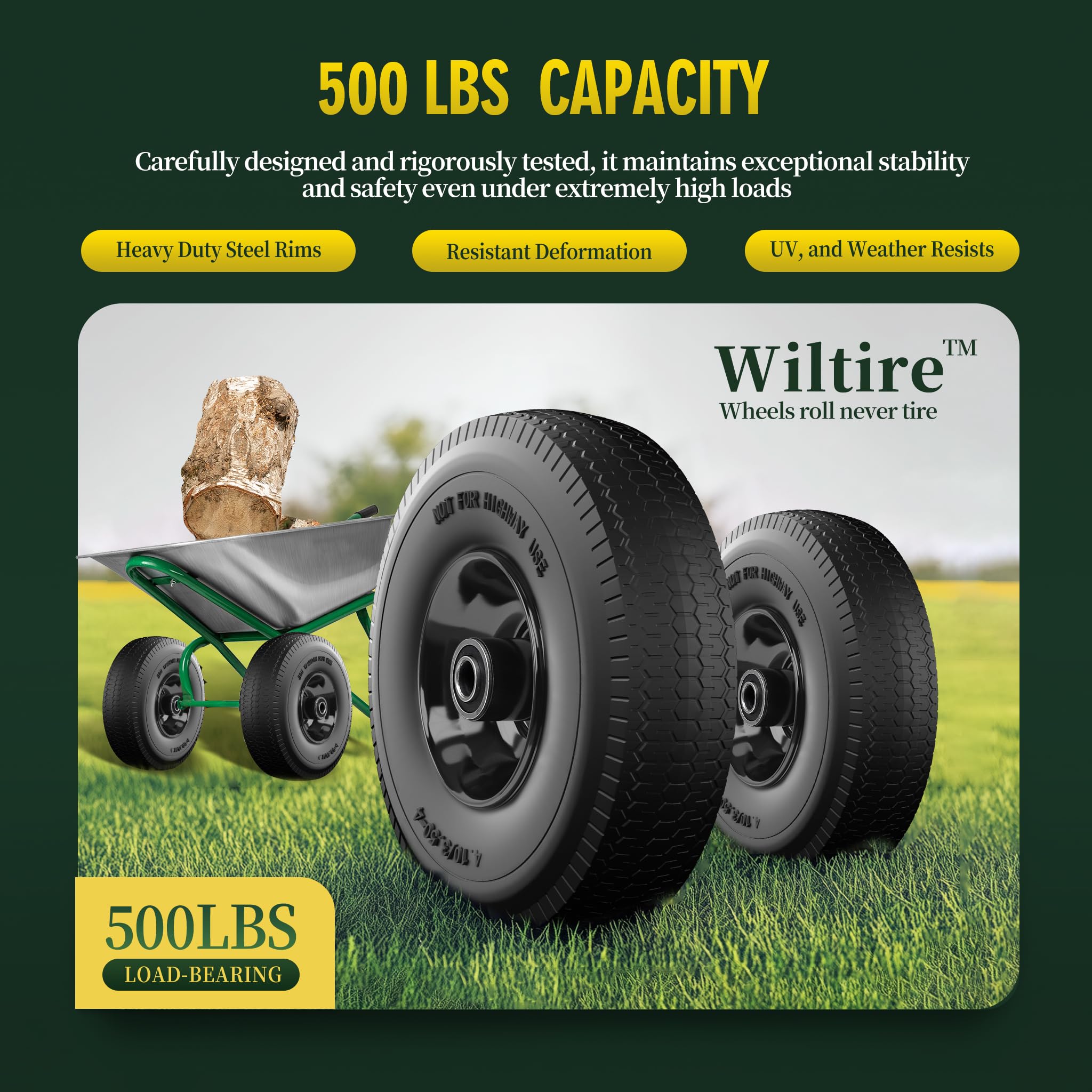Wiltire side profile showing 2.2 inch offset hub for clearance