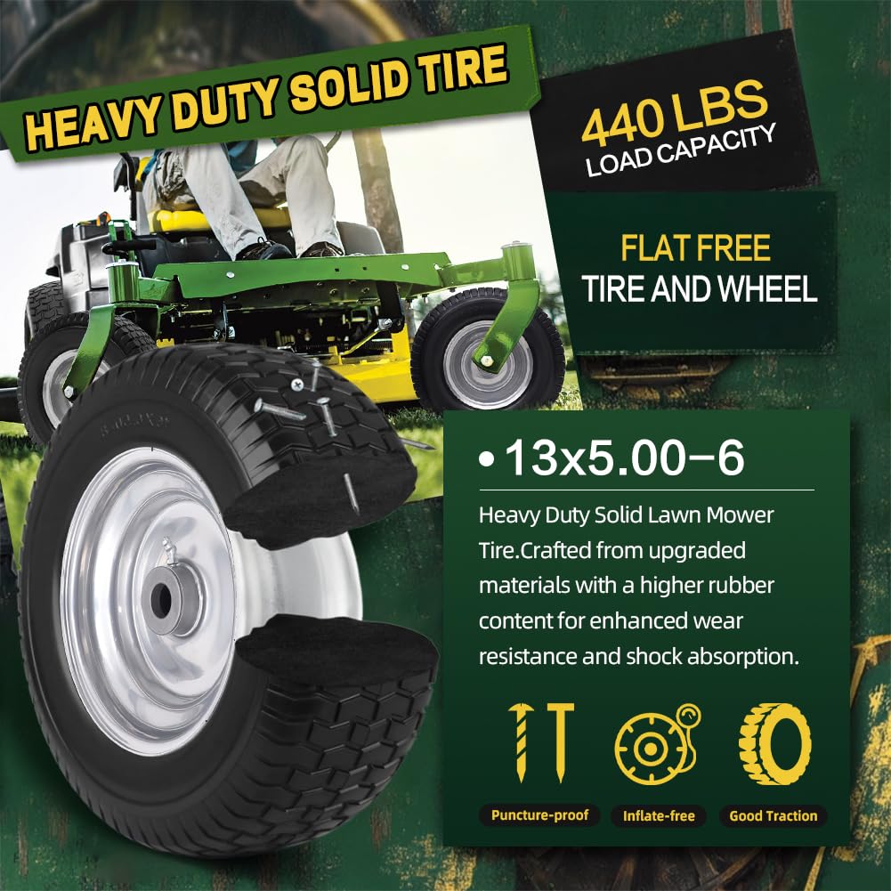 Wiltire sidewall with size label showing 13x5.00-6 for easy compatibility check