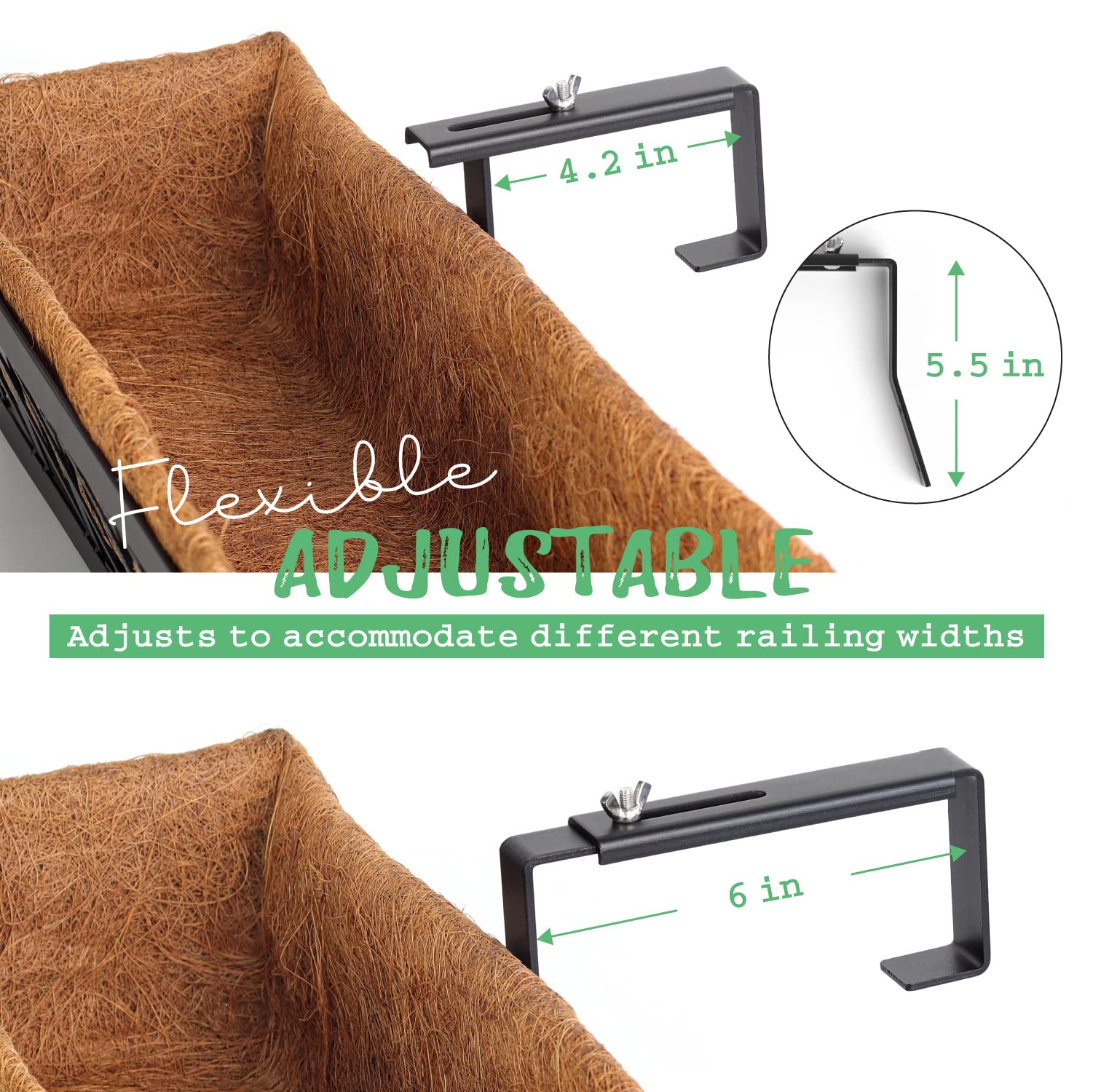WIMART adjustable bracket and stainless screws detail demonstrating secure, easy installation