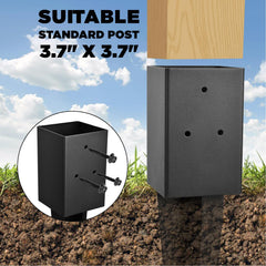 WIMART detail of bolt and clamp system securing post for reliable stability