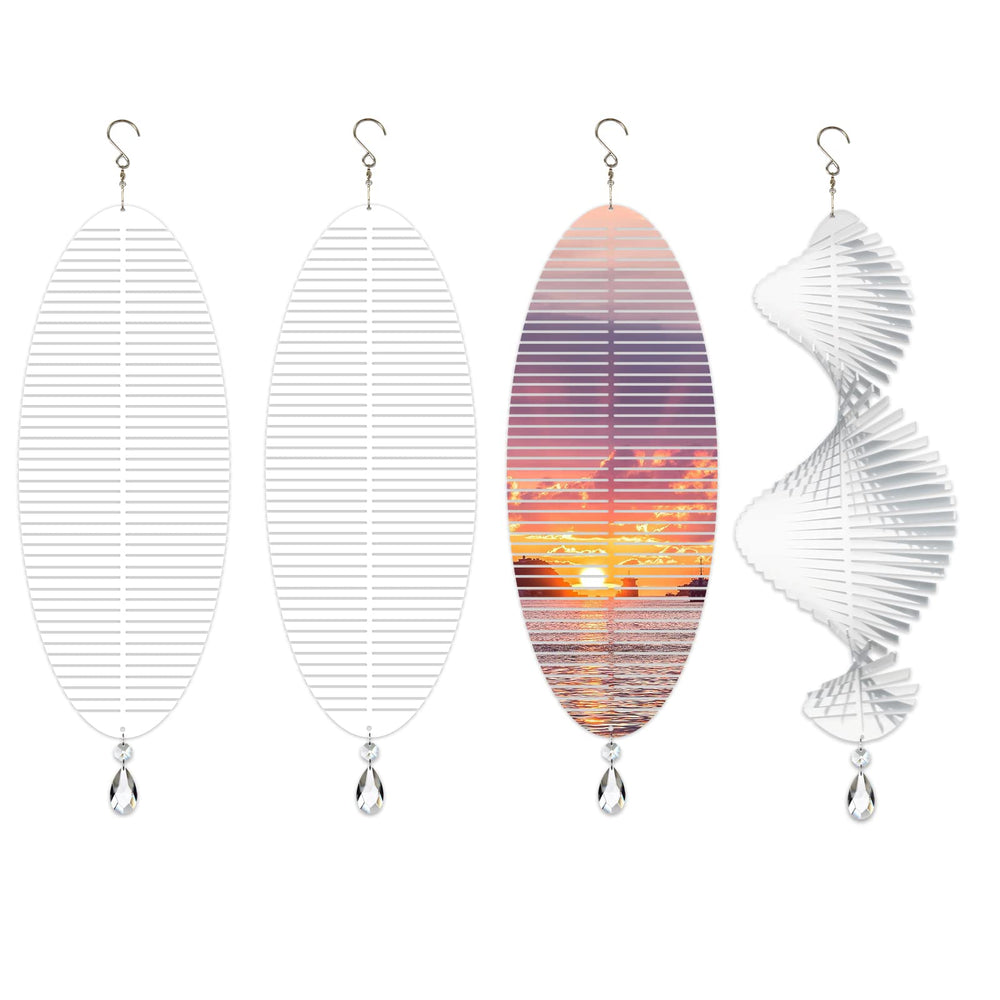 WindMage front view of eight helix spinners showing ready-to-print faces and kit contents