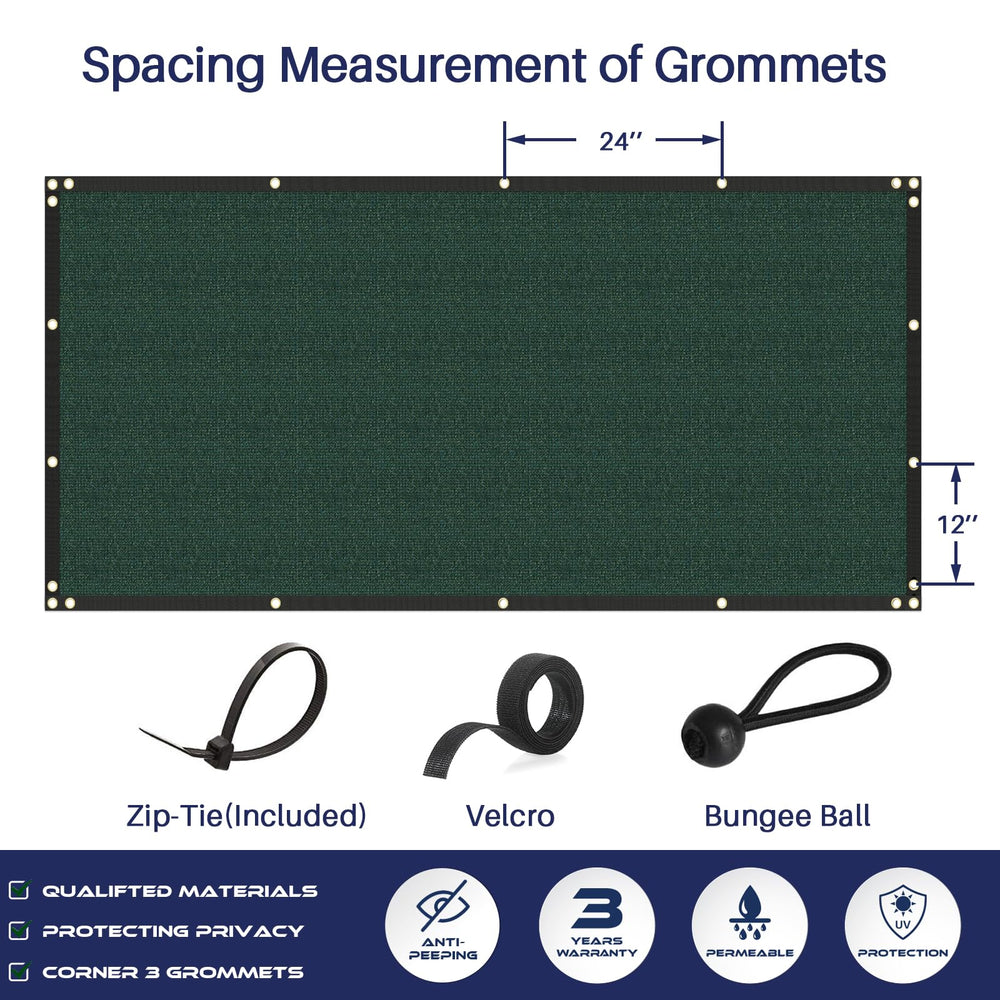 windscreen4less malla verde cubriendo piscina y protegiendo privacidad
