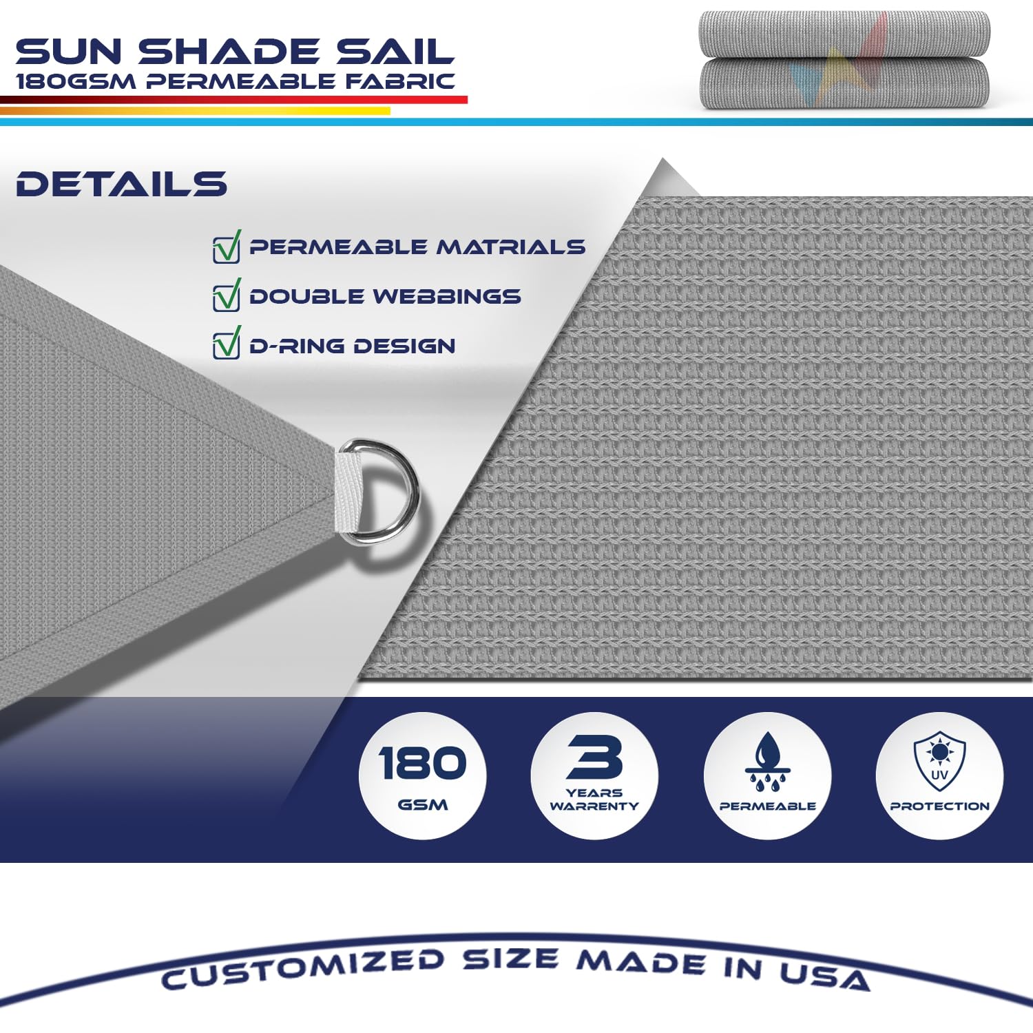 Windscreen4less fabric weave texture detail illustrating breathable, UV-blocking material