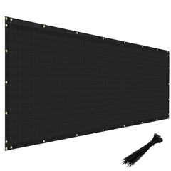 windscreen4less front view of 4x30 black privacy screen showing full roll convenience