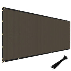 Windscreen4less front view showing brown 4x50 privacy coverage and clean appearance