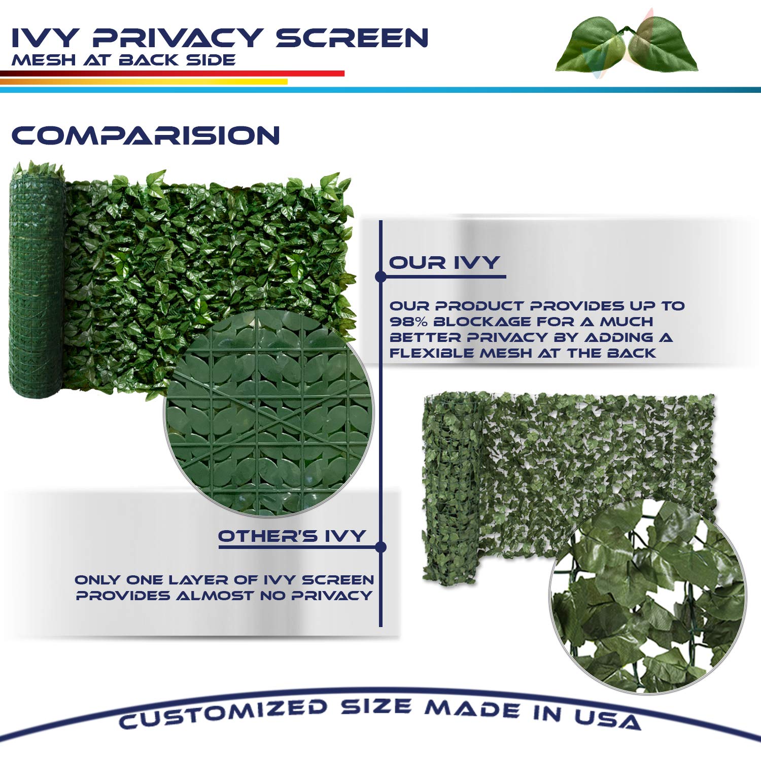 Windscreen4less outdoor patio lifestyle adding green backdrop and low maintenance