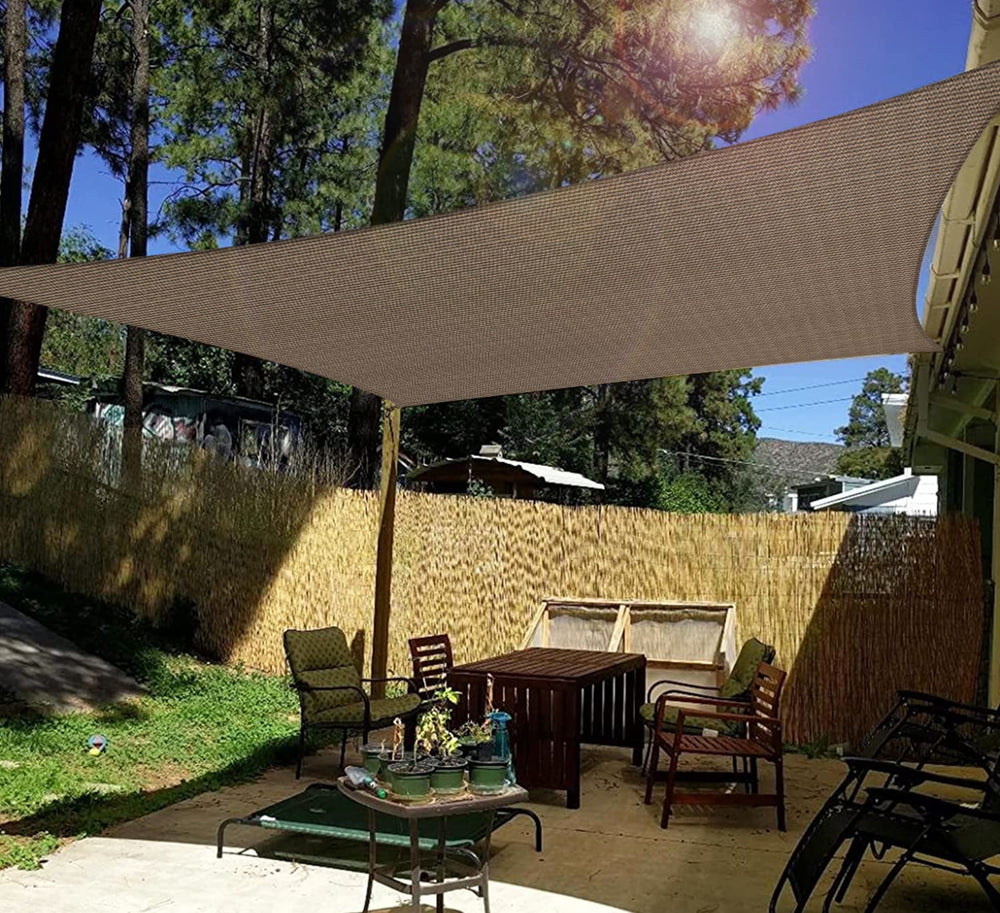 Windscreen4less poolside shade setting protecting lounge area from sun