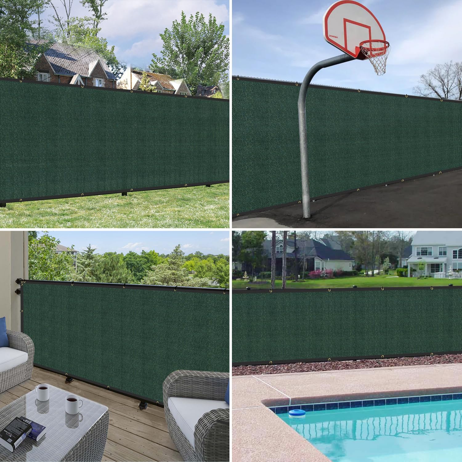 Windscreen4less next to yard showing full 6x25 scale and coverage benefit