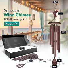 Windsplay close-up of tuned metal tubes showing durable finish and resonant sound benefit