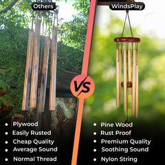 Windsplay hanging in garden, outdoor memorial charm and comforting tones