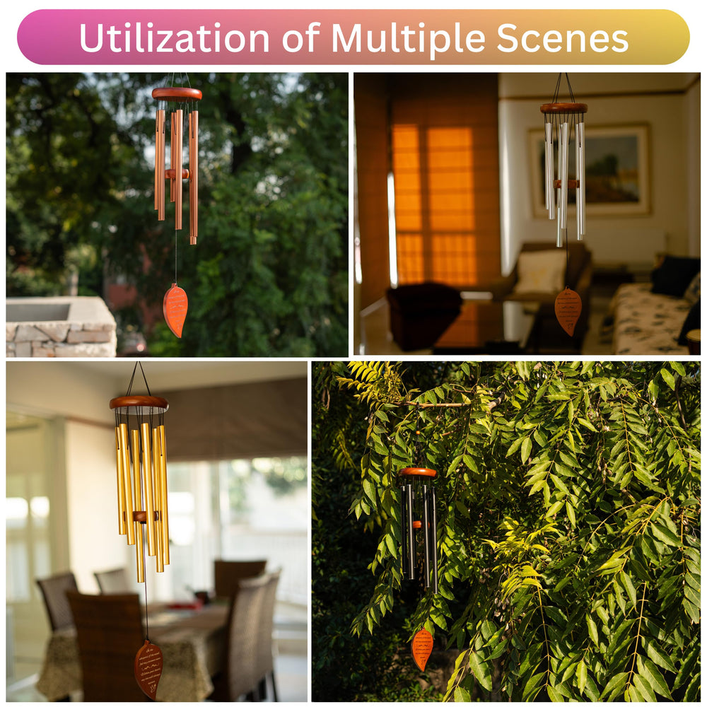 Windsplay in garden setting evoking peaceful remembrance and decor benefit