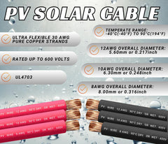 WindyNation close-up of male and female PV connectors, secure weatherproof connection benefit