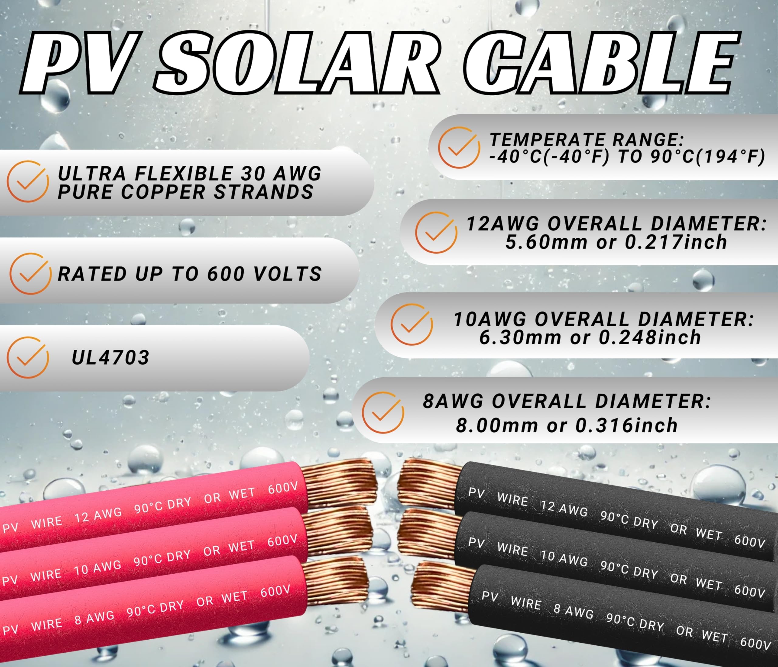 WindyNation male and female PV connector close-up, waterproof IP67 for secure connections