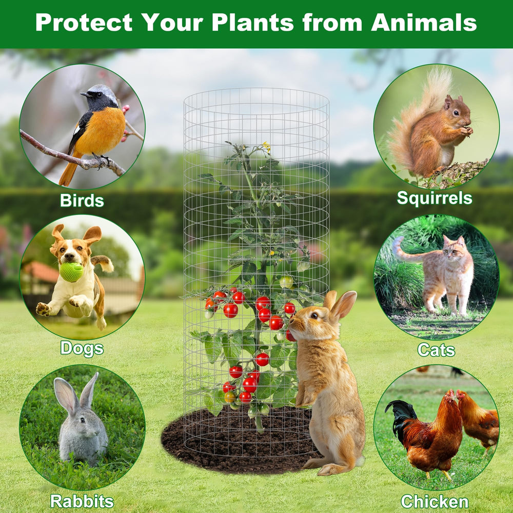 winemana protector in use around flowerbed keeping rabbits away effectively