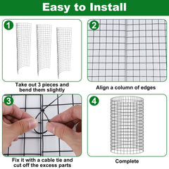 winemana U-shaped stakes and nylon ties detail securing cages firmly in soil