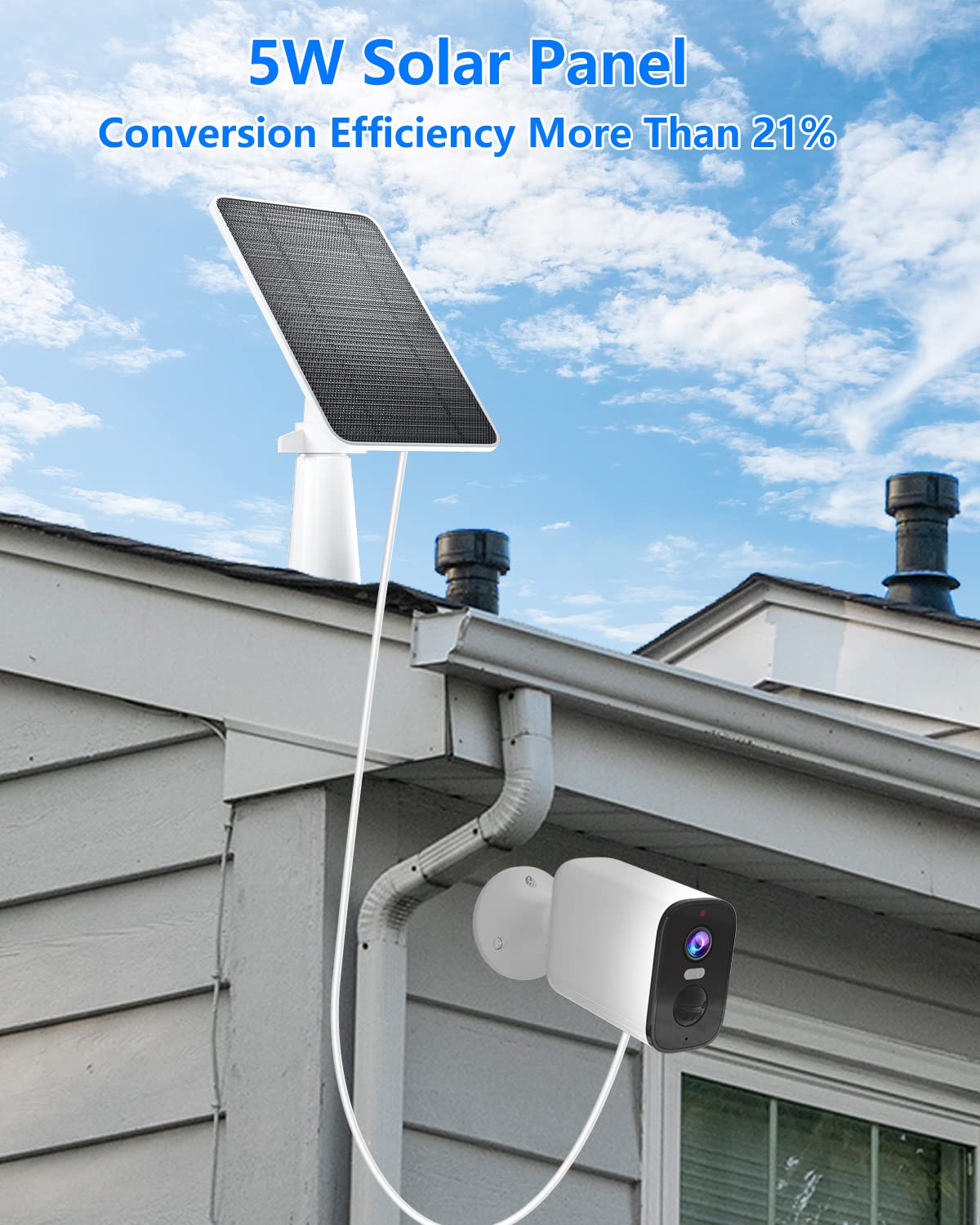 WININMETA adjustable bracket at angle illustrating 360-degree positioning for maximum sun exposure